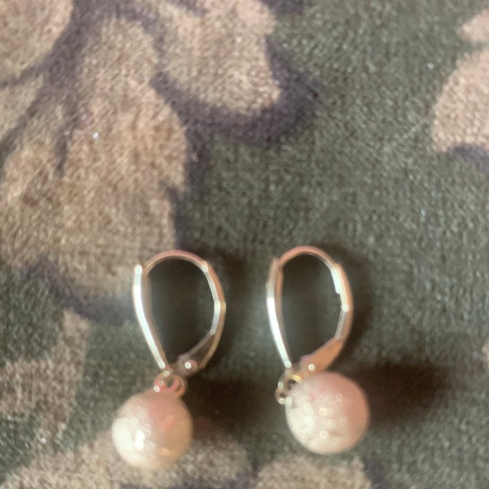 Gold Ball Dangle Earrings